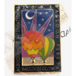 2002 Balloon Glow Albuquerque Int'l Balloon Fiesta Enamel Pin Hot Air Balloons
